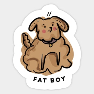 Fat Boy // Dog illustration Sticker